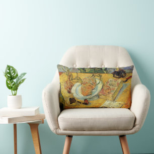Coussin Rectangle Nature morte avec planche à dessin de Vincent van