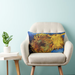 Coussin Rectangle Nature morte Deux tournesols coupés par Vincent va