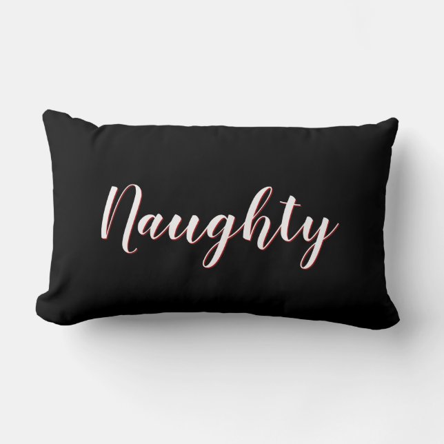 Coussin Rectangle Naughty ou Nice (Recto)