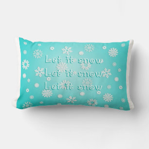 Coussin Rectangle Neige, Neige, Neige