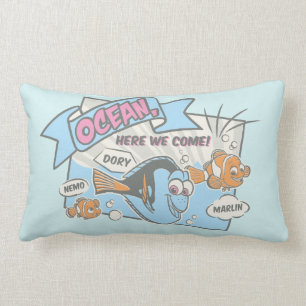 Coussin Rectangle Nemo, Dory et Marlin Océan ici nous venons
