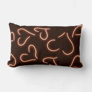 Coussin Rectangle Neon Hearts Red