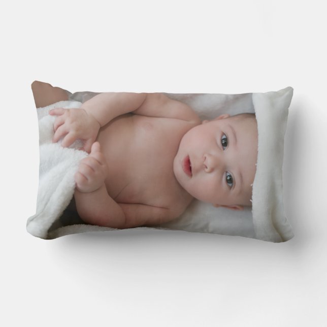 Coussin Rectangle Newborn Baby Photo Throw Pillow (Recto)