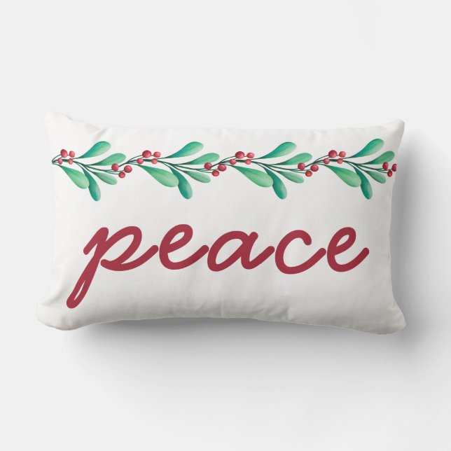 Coussin Rectangle Noël de la paix (Recto)