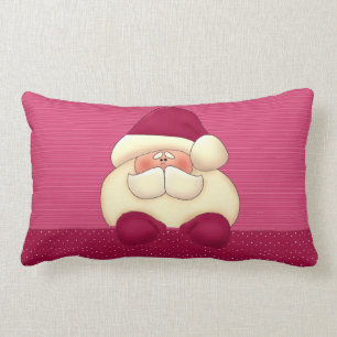 Coussin Rectangle Noël de Noël Père Noël en rose