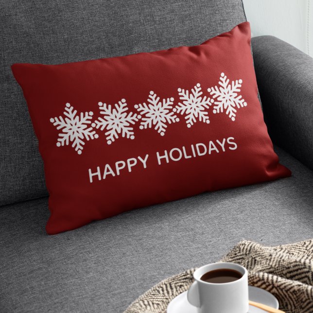 Coussin Rectangle Noël des snowflèches modernes (Créateur téléchargé)