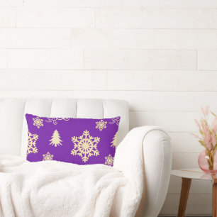 Coussin Rectangle Noël pourpre