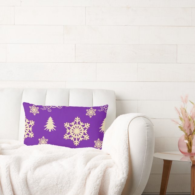 Coussin Rectangle Noël pourpre (Canapé)