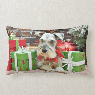 Coussin Rectangle Noël - Schnauzer - Heinz