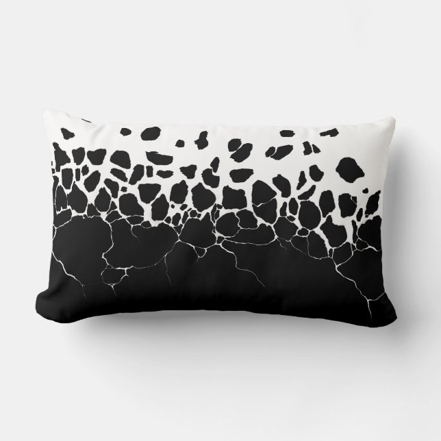 Coussin Rectangle Noir et blanc (Recto)