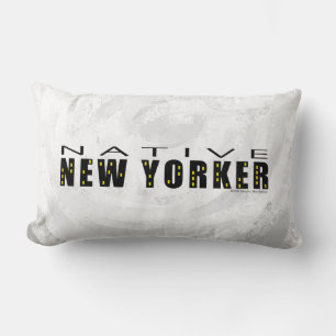Coussin Rectangle Noir natif de New York