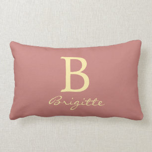 Coussin Rectangle Nom du monogramme Élégant Lettre de script B Mod