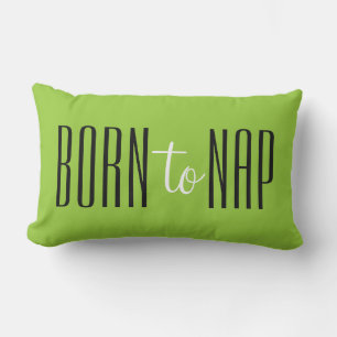 Coussin Rectangle NOMBRE sur NAP couleur personnalisée & nom lancer