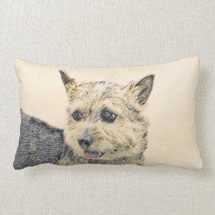 Coussin Rectangle Norwich Terrier Peinture - Cute Original Dog Art