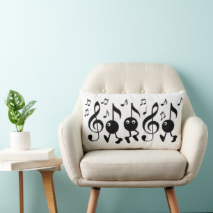 Coussin Rectangle Notes de musique de dessin