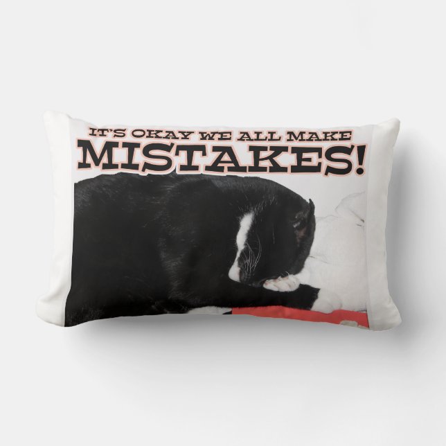 Coussin Rectangle Nous Faisons Toutes Des Erreurs Cat Citation Motiv (Recto)