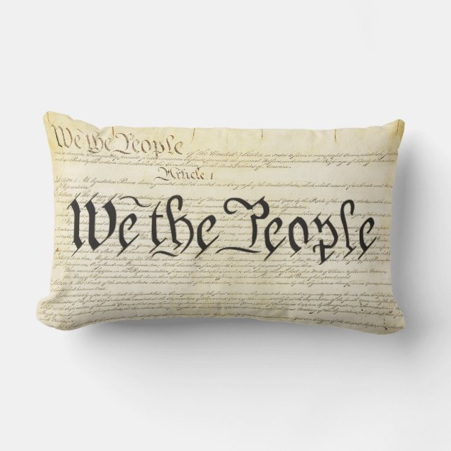 Coussin Rectangle Nous, le peuple Constitution des États-Unis (Recto)