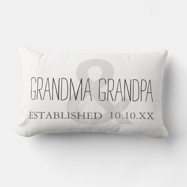 Coussin Rectangle Nouvelle date de coutume de grand-parent de (Recto)