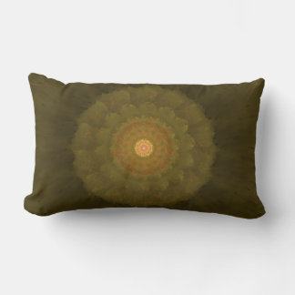 Coussin Rectangle Noyau de forêt – Art fractal organique texturé