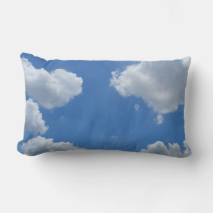 Coussin Rectangle nuage blanc sur bleu ciel arrière - plan