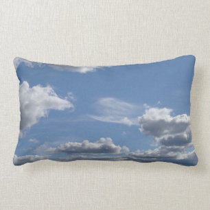 Coussin Rectangle Nuages blancs dans un carreau de ciel bleu