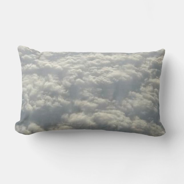COUSSIN RECTANGLE NUAGES DE FLUFFE BLANC (Recto)