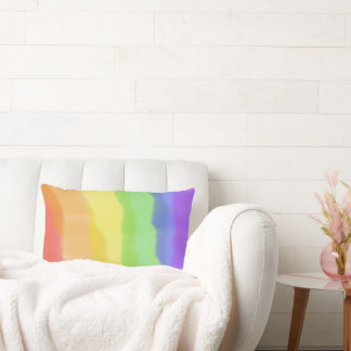 Coussin Rectangle Nuances d'aquarelle sous le drapeau arc-en-ciel PR