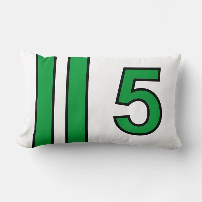 Coussin Rectangle Numéro de course 5 (Recto)
