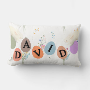 Coussin Rectangle Œufs de Pâques personnalisés
