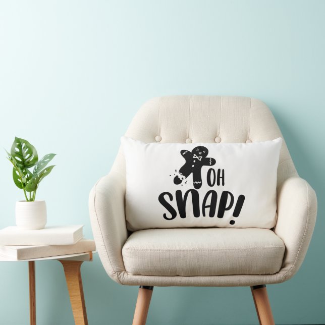 Coussin Rectangle Oh Snap Gingerbread Cookie Noël (Chaise)