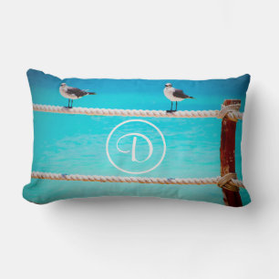 Coussin Rectangle Oiseau de mer Turquoise Océan Photo Personnalisé M