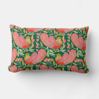 Coussin Rectangle Oiseau floral Whimsical Jetez l'oreiller Jetez l'o