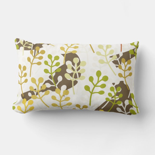 Coussin Rectangle Oiseaux assez élégants dans le motif de cimes (Recto)