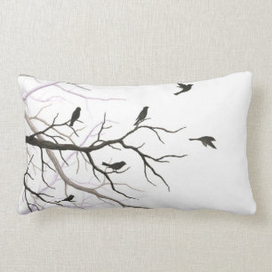 Coussin Rectangle Oiseaux et carreau de branches
