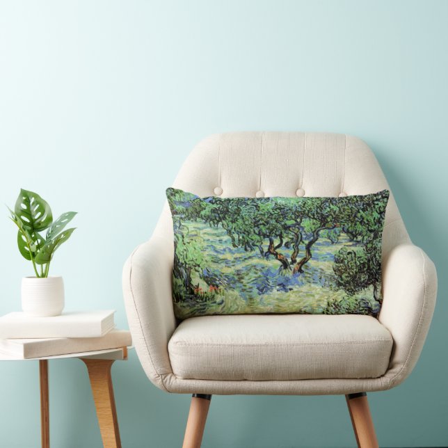 Coussin Rectangle Olive Grove par Vincent van Gogh (Chaise)