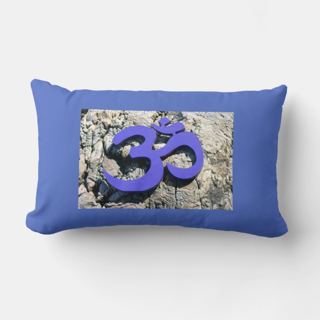 Coussin Rectangle Om bleu (Recto)