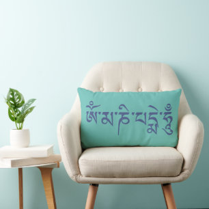 Coussin Rectangle OM MA NI PADME HUM - Mantra sanskrit tibétain 3
