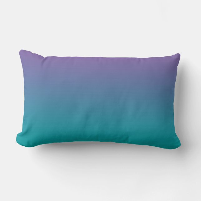 Coussin Rectangle "Ombre pourpre et turquoise" (Recto)