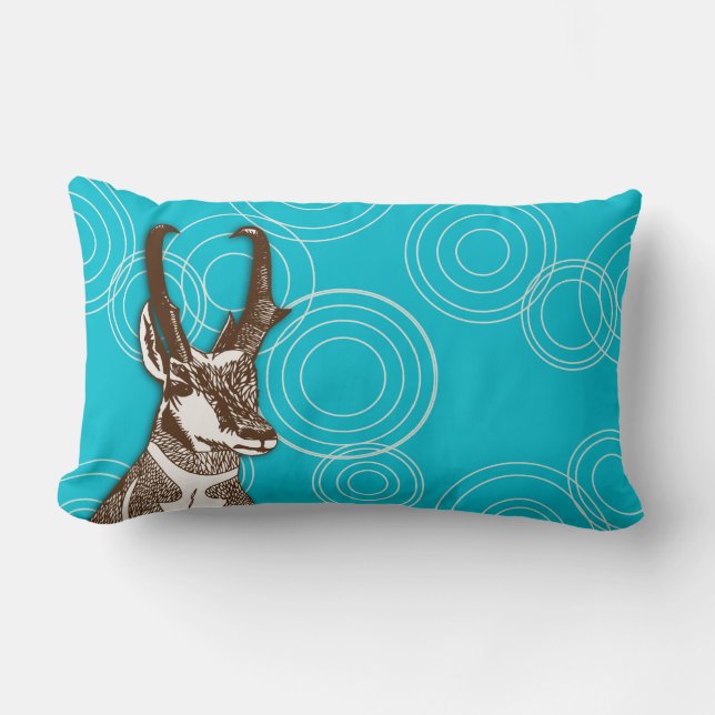 Coussin Rectangle Ondulations d'antilope (Recto)