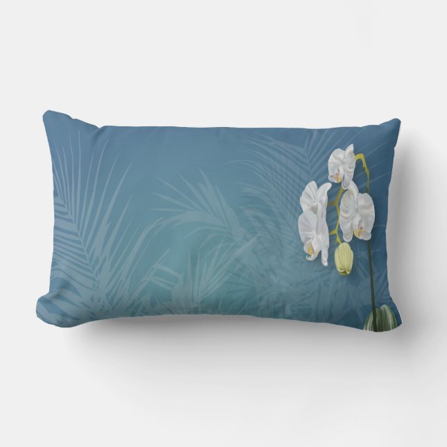 Coussin Rectangle Orchidées et fougères (Recto)