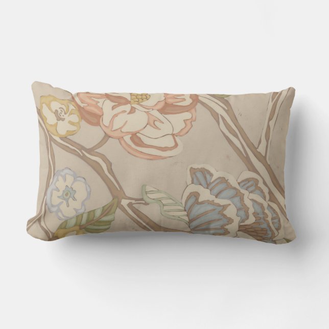Coussin Rectangle Organza Chintz Floral Design (Recto)