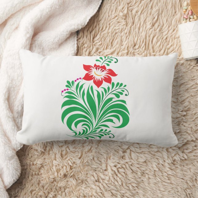 Coussin Rectangle Ornamental Floral Flower Design – Elegant (Couverture)