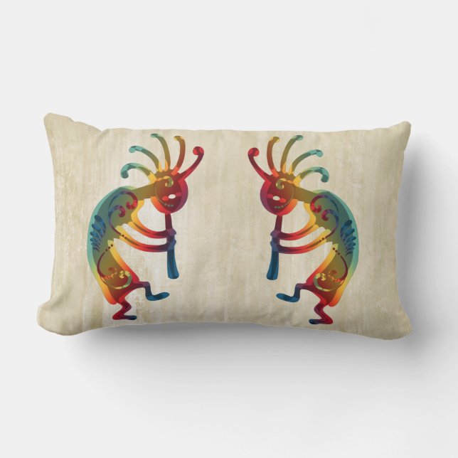 Coussin Rectangle Ornements de KOKOPELLI + vos idées (Recto)