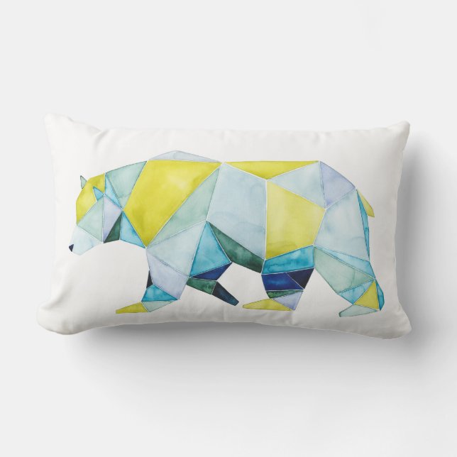 Coussin Rectangle Ours géométrique (Recto)