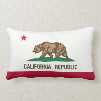 Coussin Rectangle Ours gris de drapeau d'état de la Californie