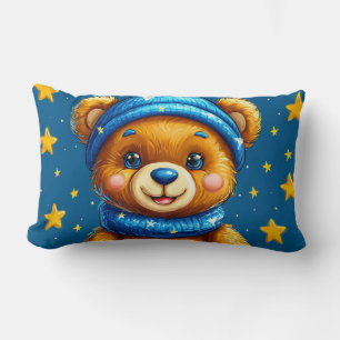 Coussin Rectangle Ourson en peluche mignon astronaute avec étoiles p