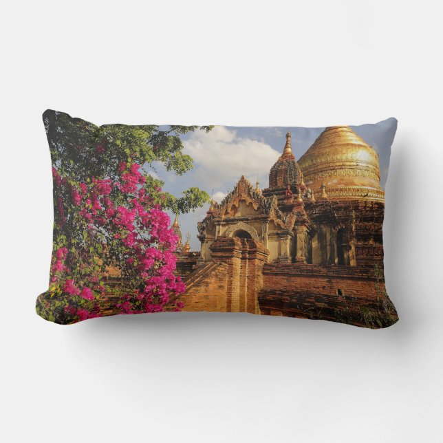 Coussin Rectangle Pagode Dhamma Yazaka à Bagan (Pagan), Myanmar (Recto)