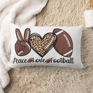 Coussin Rectangle Paix Paix Amour Football USA – Sports Patriotiques