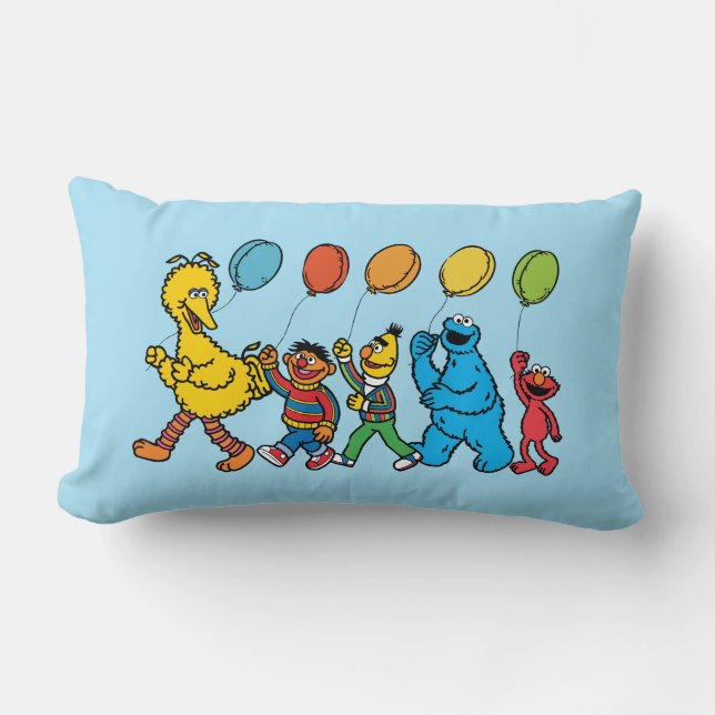 Coussin Rectangle Pal de rue Sésame | Ballons de parti (Recto)