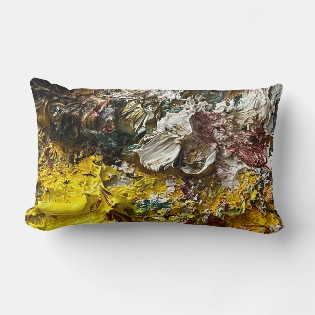 Coussin Rectangle Palette de l'artiste #1 (Recto)